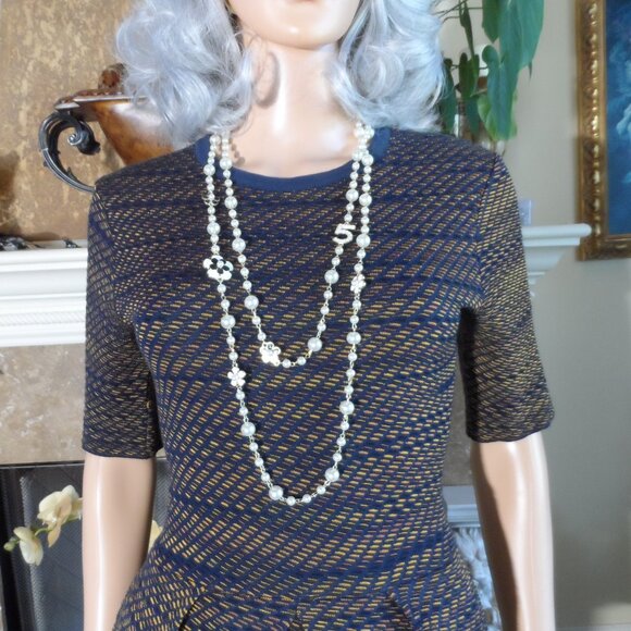 M Missoni Black & Copper Metallic Knit Pleated Dress – IT 42 / US 6 - Picture 7 of 16